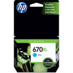 Cartucho HP 670XL ciano CZ118AB HP CX 1 UN