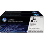Cartucho toner p/HP twin pack (2un q2612a) preto q2612af HP CX 1 UN
