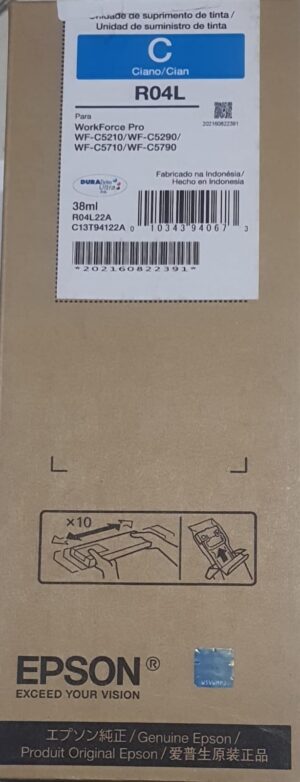 Tinta Epson T941220AL Ciano  Workforce WF-C5790 WF-C5710 WF-C5290 Original