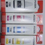 Kit Refil 4 Canon G-190 Preto/Azul/Amarelo/Magenta G1100 G3110 G3111 G4100 G4110 G4133