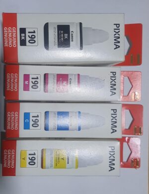 Kit Refil 4 Canon G-190 Preto/Azul/Amarelo/Magenta G1100 G3110 G3111 G4100 G4110 G4133